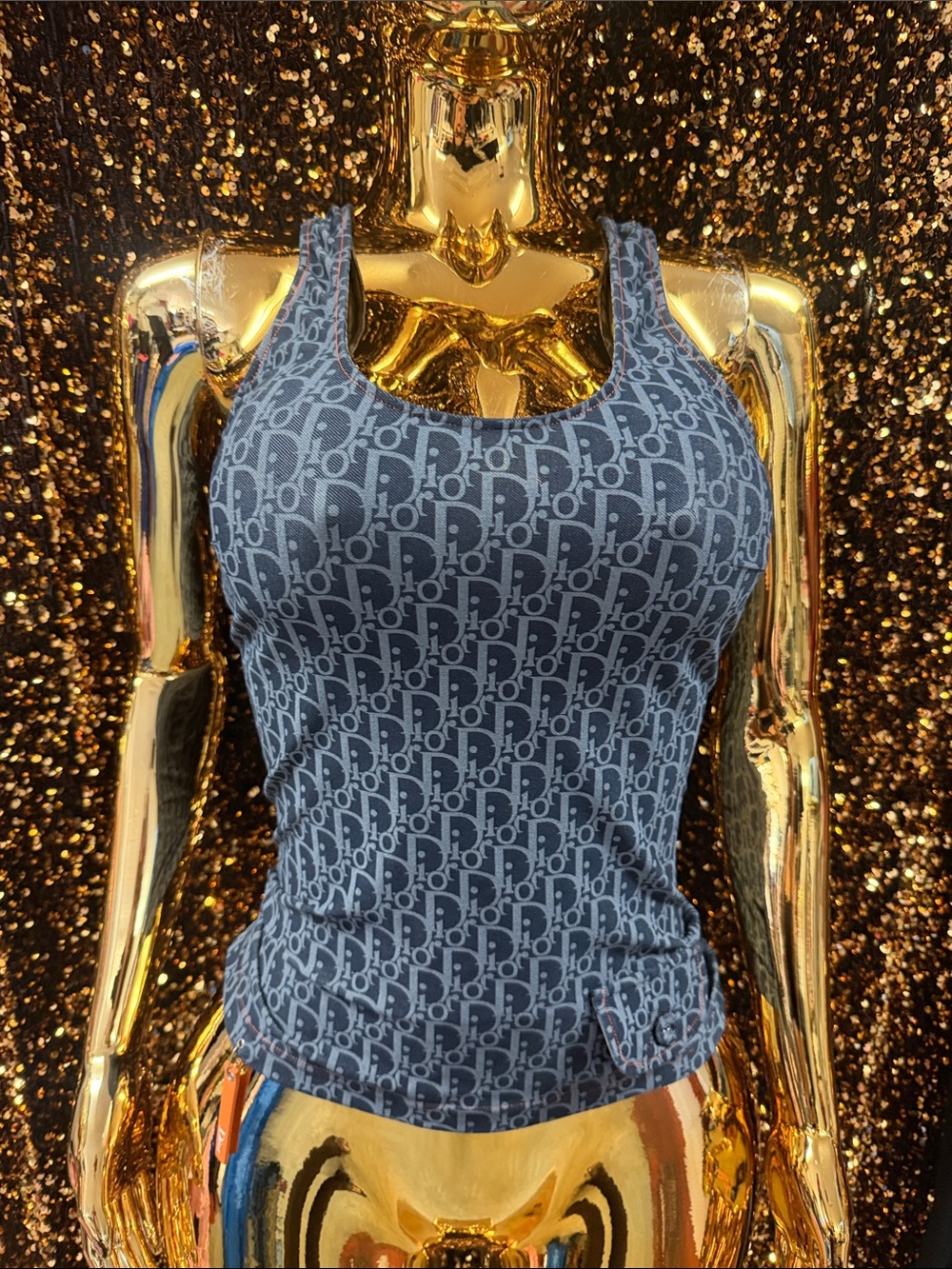 Dior Gray Monogram Tank Top
